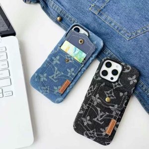 Alternative view of ルイヴィトン iphone17/17proケース デニム iphone16/16proケース ヴィトン風 iphone15/15promax/14/14pro max ケース メンズ ブランド iphone16plusケース ペア スマホケース 人気 ブランド カード収納