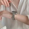 apple watch ステンレス バンド 女性 アップル ウォッチ バンド かわいい apple watch バンド ビジネス アップル ウォッチ バンド ピンク ゴールド/シルバー 細め apple watch ベルト 韓国
