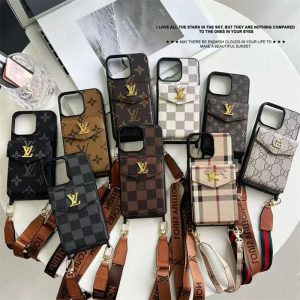 Alternative view of ヴィトン ショルダー iphone17/17air ケース gucci スマホ ショルダー iphone16pro ケース ハイブランド スマホショルダー メンズ おしゃれ iphone15/14/13 ケース 背面 収納 ブランド