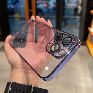 Alternative view of iphone16/16promaxケース かわいい iphone15/15proケース キラキラ 透明 iphone クリア ケース 黄 ば ま ない iphone ケース グリッター iphoneケース カメラ保護