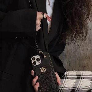 Alternative view of iphone17/17pro ケース ハイ ブランド ロエベ アナグラム iphone16e ケース ブランド スマホ ショルダー iphone16/16plus ケース カード 収納  loewe 携帯ケース 15/14pro/13pro