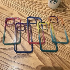 Alternative view of [高品質]iphone14/14promax クリア ケース フチあり iphone13/13proケース 透明 黄ばまない iphone12/11 ケース グラデーション ポリカーボネート スマホケース