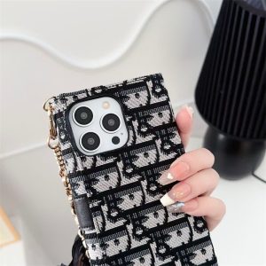 Alternative view of iphone17/17pro/16/16pro ケース 手帳型 ブランド Dior スマホケース 手帳型 人気 レディース ディオール風 スマホケース iphone15/14/13 ケース チェーン 付き ブランド カード 収納