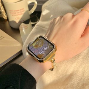 Alternative view of [バンド+ケース2点set]アップル ウォッチ キラキラ バンド apple watch バンド かわいい アップル ウォッチ バンド 芸能人 apple watch バンド ゴールド アップル ウォッチ バンド おすすめ