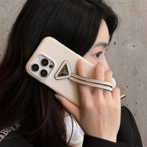 Alternative view of PRADA iphone17promax ケース メンズ ブランド iphone16/15pro ケース プラダ 風 革 スマホケース くすみ カラー iphone14プラスケース バンド 付き iphoneプロ ケース ブランド お 揃い