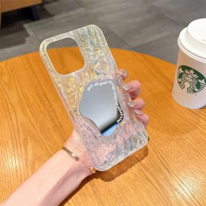 Alternative view of iphone15/15promax/14 ケース 人気 女子 iphone ケース ミラー iphoneケース オーロラ スマホケース 鏡 iphone13proケース かわいい iphone ケース 韓国 アイドル