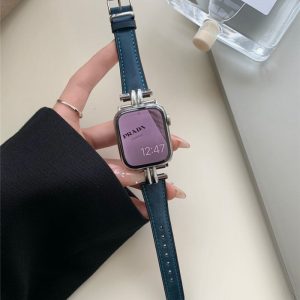 Alternative view of アップル ウォッチ バンド 韓国 apple watch7/8 バンド 本革 apple watch バンド 女性 40mm/42mm時計ベルト おしゃれ 茶色 ネイビー