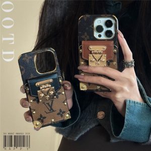 Alternative view of スマホ ショルダー ヴィトン iphone17 ケース ハイブランド iphone16pro/15pro ケース カード 収納 斜めがけ ヴィトン風 iphoneケース かっこいい メンズ iphone15/14/13 ショルダー ケース