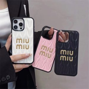 Alternative view of iphone17 ケース ハイブランド miumiu iphone17pro ケース ミュウ ミュウ スマホ ケース iphoneケース 人気 ブランド 女子 iphone16/15/14ケース おしゃれ 韓国