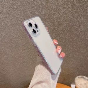Alternative view of iphone クリア ケース 黄ばまない iphone14/14proガラスケース iphone13/13pro ケース グリッター iphone12/12promax ケース カメラ 保護