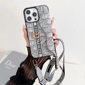 Alternative view of dior スマホ ショルダー iphone ケース 人気 女子 ブランド iphone17/17pro ケース ハイブランド iphoneケース ショルダー ブランド スマホケース 斜めがけ カード収納