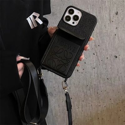 ロエベ iphone17/16 ケース ショルダー スマホ ショルダー メンズ ブランド  iphone15 プラス ケース ハイ ブランド スマホケース ショルダー ママ iphone14/13/12 ケース カードケース付き
