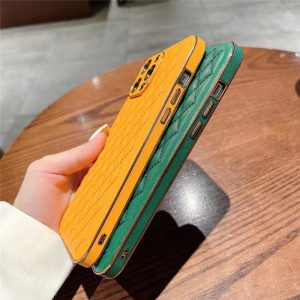 Alternative view of iphone14/14pro ケース レザー iphone13/13proケース シンプル おしゃれ iphone12/12promaxケース オレンジ iphone ケース 大人 可愛い メッキ スマホケース ピンク