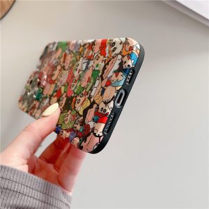 クレヨン しんちゃん iphone14pro/14plus ケース iphone14ケース キャラクター iphone13/12/11ケース キャラ iphonexrケースおもしろ iphonexs/xsmax ケース 衝撃 に 強い かわいい