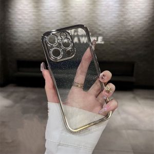 Alternative view of iphone16/16proケース キラキラ iphone15/15pro 透明ケース iphoneクリアケース 黄ばみにくい iphone14/14プロ/13/13プロ ケース カメラ 保護 スマホケース ソフト