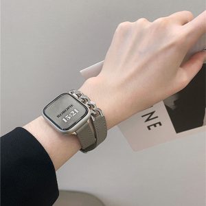 本革 apple watch バンド 二 重 アップル ウォッチ7/8/se/ウルトラ バンド 店舗 apple watch バンド 韓国 男女兼用 41mm 42mm 45mm 49mm
