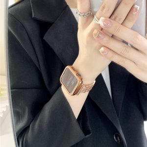 [ケース付き]アップル ウォッチ バンド キラキラ シルバー apple watch メタル バンド アップル ウォッチ ステンレス バンド 40mm/42mm/44mm/49mm カバー バンド