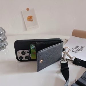 Alternative view of iphone16/15/15pro/14promax ケース ショルダー ストラップ iphone16plus/14plus ケース カード 収納 iphone16/13ケース 肩掛け iphoneケース おしゃれ メンズ