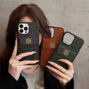 iphone17/16pro ケース ロエベ iphone16promax ケース ハイ ブランド loewe 携帯ケース iphoneケース カード収納 iphone ケース ブランド メンズ ちゃんと届く