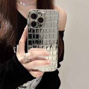 Alternative view of iphone16/16pro ケース レザー iphone ケース シルバー アイフォン15/15pro max ケース おしゃれ かわいいiphone14/13ケース iphoneケース カップル