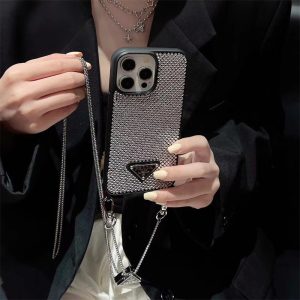 Alternative view of prada スマホ ショルダー プラダiphoneケース iphone17/17pro ケース キラキラ ブランド 斜 めがけ iphone16/15 ケース 女子 人気 iphone ケース メンズ おしゃれ