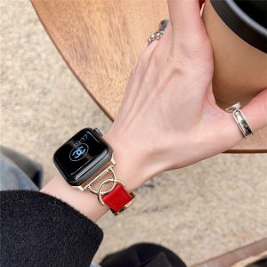 Alternative view of applewatch バンド レザー アップル ウォッチ バンド 赤 apple watch バンド 販売店 アップル ウォッチ ベルト かわいい レディース