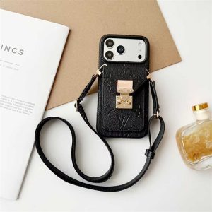 Alternative view of iphone17/17pro ルイ ヴィトン ケース スマホショルダー ハイブランド ヴィトン風 iphone16/16pro ケース iphoneケース 斜めがけ ブランド iPhone15/14proケース 背面収納 ブランド